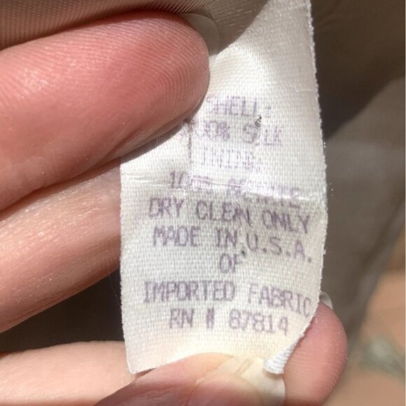 Vintage Henri Bendel Silk Cream Herringbone Blazer Women's 6 SMALL - Picture 6 of 12